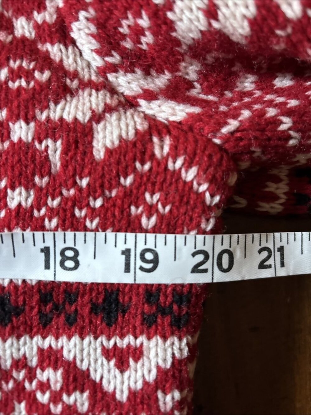 LL Bean Sweater Womens Medium  100% Wool Cardigan Nordic Fair Isle Snowflake - Picture 5 of 6